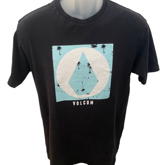 VOLCOM Stone Skate Surf Palm Trees Tropical Tee Shirt Men M Medium - Picture 1 of 5